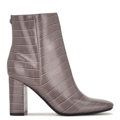 Nine West Sardo 9x9 Heeled Booties Grey | TKYF10596