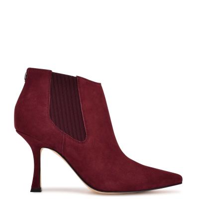 Nine West Sofia Dress Booties Burgundy | LECS82534