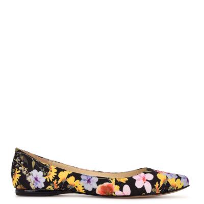 Nine West Speakup Almond Toe Ballet Flats Black | DNGQ42039