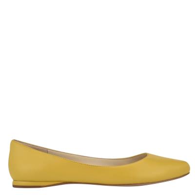 Nine West Speakup Almond Toe Ballet Flats Yellow | RTVY64512