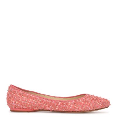 Nine West Speakup Almond Toe Ballet Flats Coral | SCWE06945