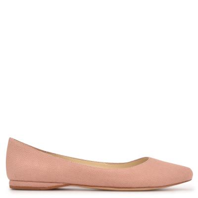 Nine West Speakup Almond Toe Ballet Flats Pink | YDNB49328