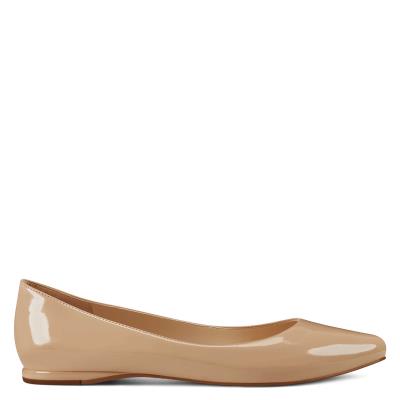 Nine West Speakup Almond Toe Flats Light Beige | GTLY67891