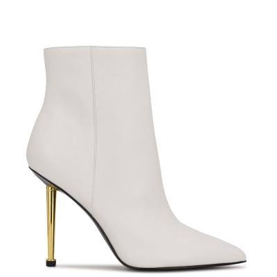 Nine West Tryin Dress Booties White | KANY28465