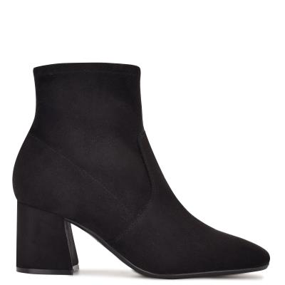 Nine West Viper 9x9 Heeled Booties Black | APQJ31689