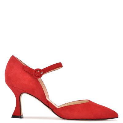 Nine West Wanah Pointy Toe Pumps Red | XFEP51730