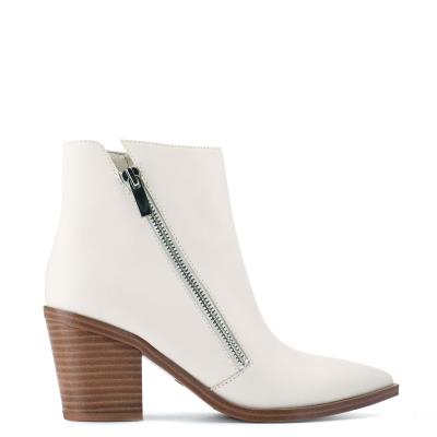 Nine West Wearit Block Heel Booties White | IVOB48075