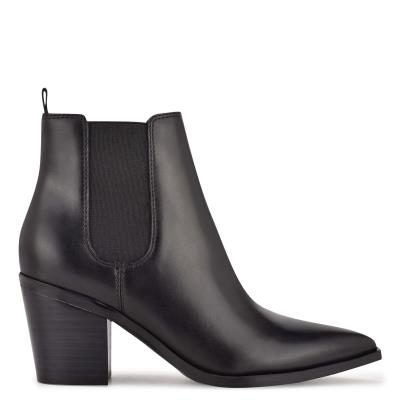 Nine West Wyllis Block Heel Booties Black | NKEA93810