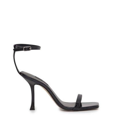 Nine West Yess Ankle Strap Sandals Black | VZEG28105